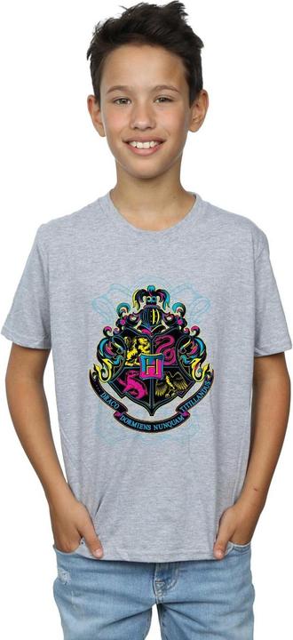 Immagine prodotto Neon Hogwarts Crest Maglietta Ragazzi (140, 146)