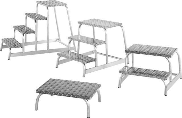 Produktbild Zarges Aluminium-Maschinentritt Z 600 3 Stufen 0,6 (Arbeitsplattform, 57.70 cm)