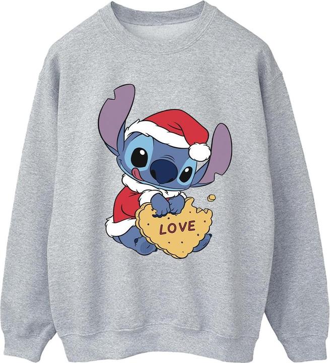 Produktbild Disney Lilo And Stitch Christmas Love Biscuit Sweatshirt (M)