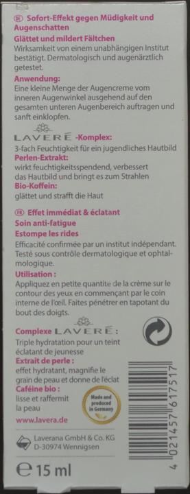 Actual product image Lavera Illuminating (Crème, 15 ml)