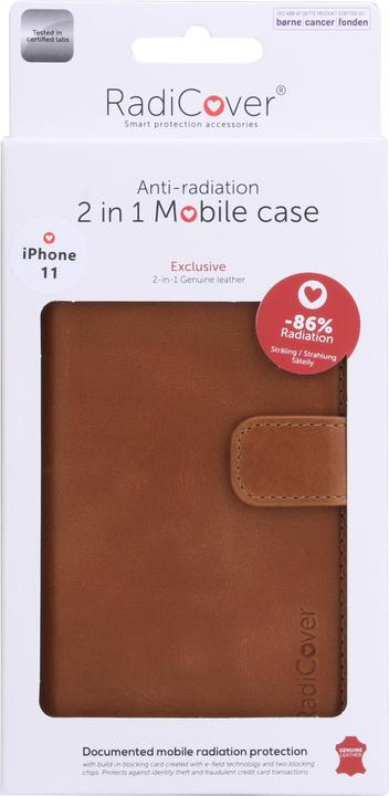 Produktbild Radicover Exclusive 2-i-1 Handy-Schutzhülle 15,5 cm (6.1 Zoll) Folio Braun (Apple iPhone 11)