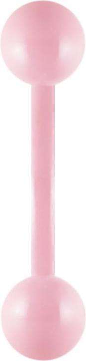 Image du produit Star Piercing Banane rose pastel avec boule (sans laiton, Acier chirurgical 316L)