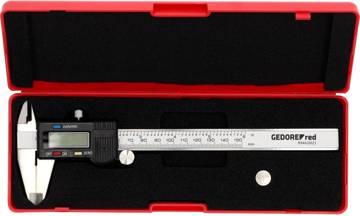 Actual product image Gedore Red Digital caliper with LCD display in plastic box (25 cm)
