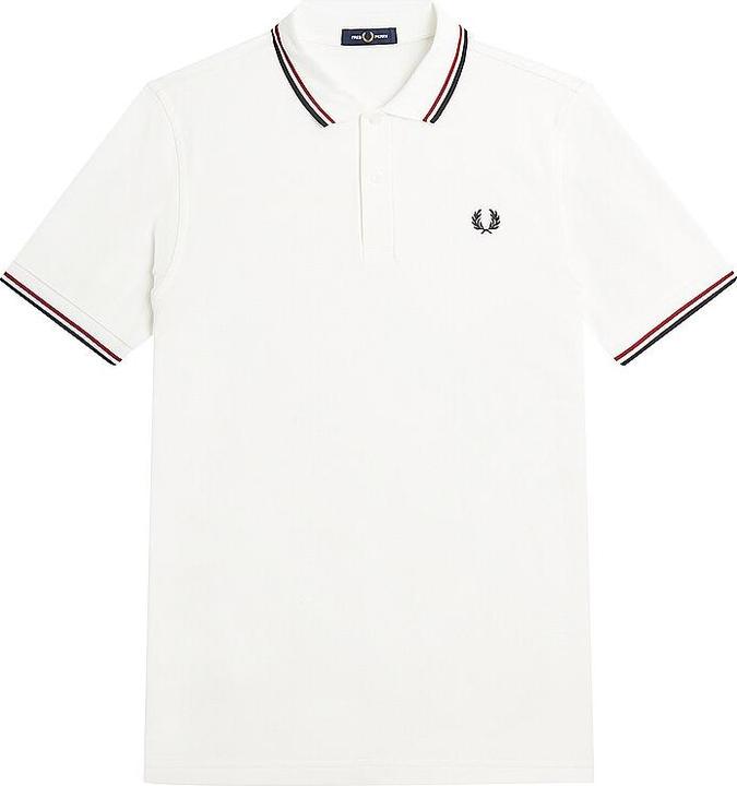 Actual product image Fred Perry Twin Tipped Polo Shirt Short Sleeve Snow White (3XL)