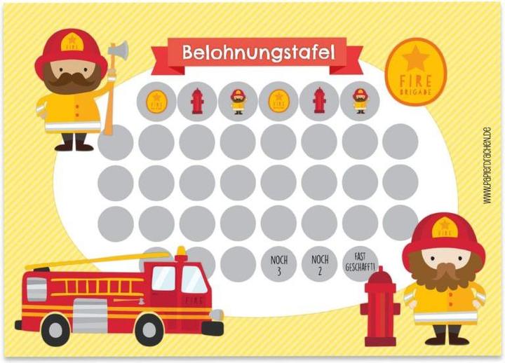 Actual product image Papierdrachen Reward board set 6 - Fireman