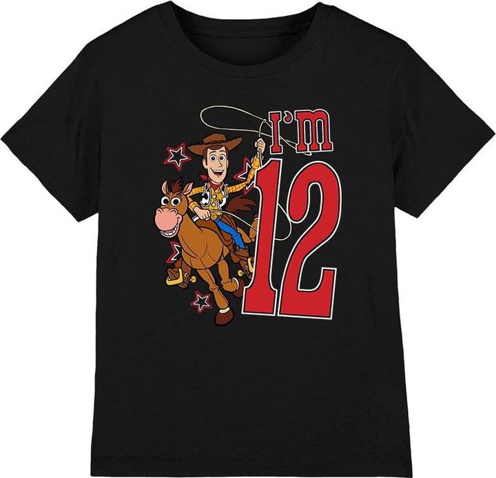 Actual product image Toy Story Childrens/Kids I'm 12 Woody Birthday T-Shirt (104)