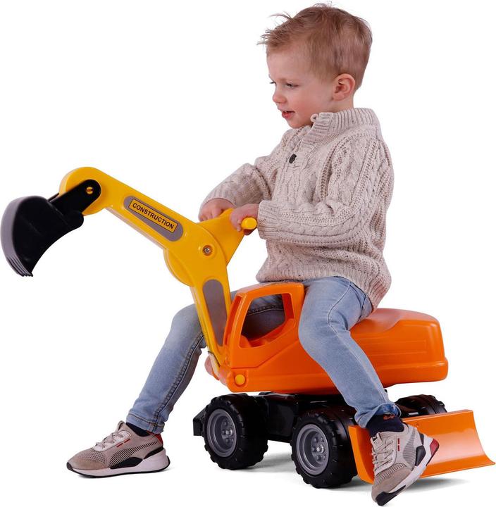 Actual product image Polesie Cavallino Mega excavator trolley orange, 79 cm