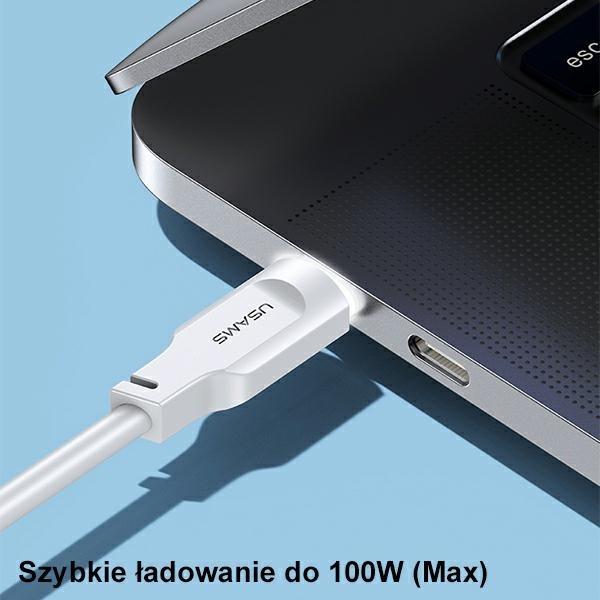 Image du produit Usams Câble de charge type-C vers type-C - Blanc (1.20 m)