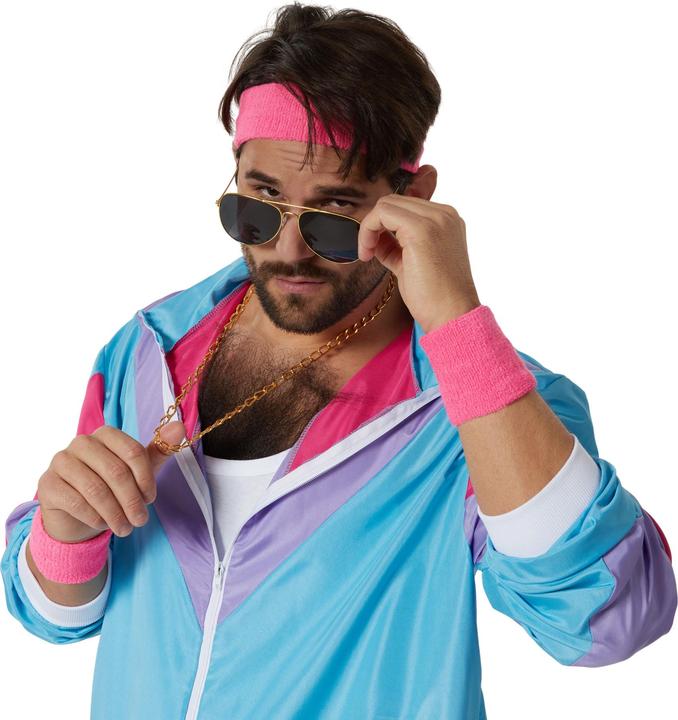 Actual product image tectake men's costume retro 80s 90s years tracksuit set (XXL)