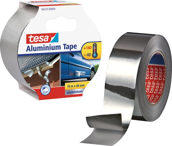 Produktbild tesa Aluminiumband, selbstklebend, für Reparaturen von metallischen Oberflächen (50 mm)