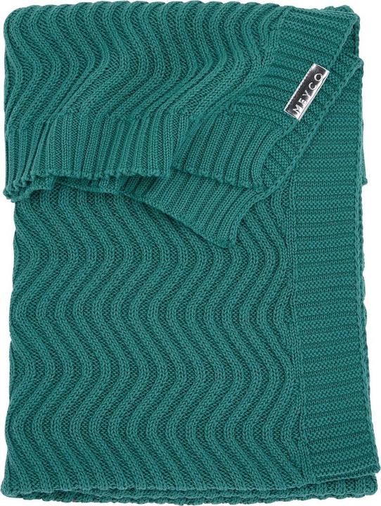 Image du produit Meyco Wellen Ledikantdeken - 100x150 cm - Emerald Green (100 x 150 cm)