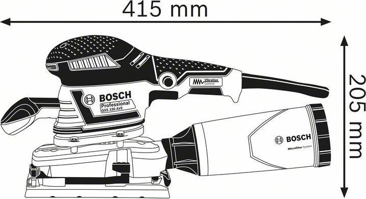 Immagine prodotto Bosch Professional Levigatrice orbitale GSS 230 AVE con L-BOXX 0601292801 (Levigatrice orbitale, 300 W)