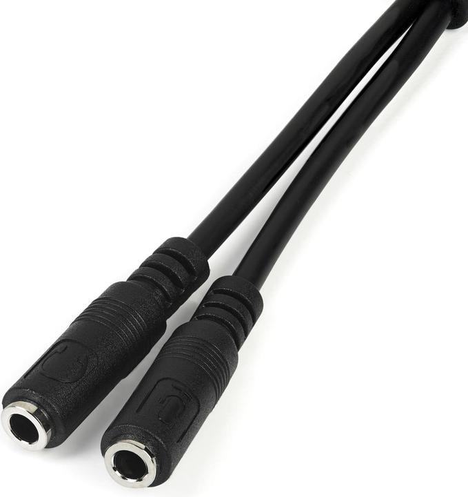 StarTech 3,5mm Klinke Audio Y-Kabel - 4 pol. auf 3 pol. Headset Splitter (0.20 m)