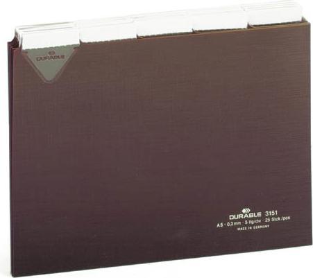 Actual product image Durable GUIDE CARDS WITH WELDED LETTERS 1 PAK 314111 (A4)