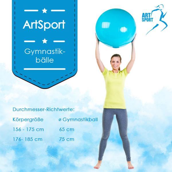 Produktbild Juskys Sport- und Gymnastikball inkl. Handpumpe (75 cm)