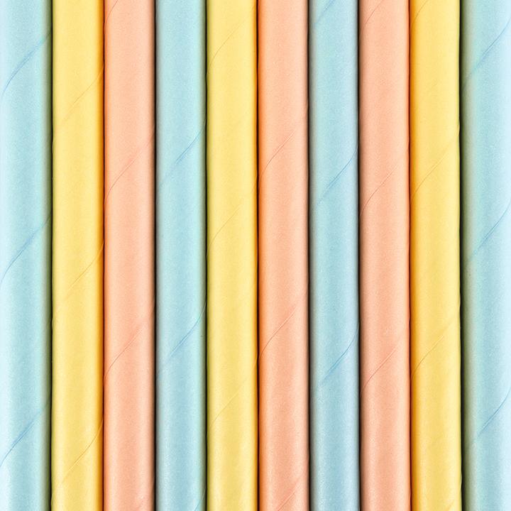 Actual product image Partydeco Paper straws Summer time (10 pcs.) (10 x)