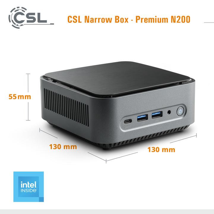 Produktbild CSL Narrow Box (Intel N200, 16 GB, 500 GB, Intel UHD Graphics)