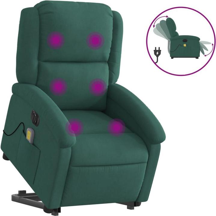 Image du produit VidaXL Fauteuil de massage releveur électrique Velours