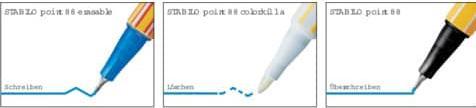 Produktbild STABILO point 88 erasable Fineliner mit löschbarer Tinte (Mehrfarbig, 10 x)