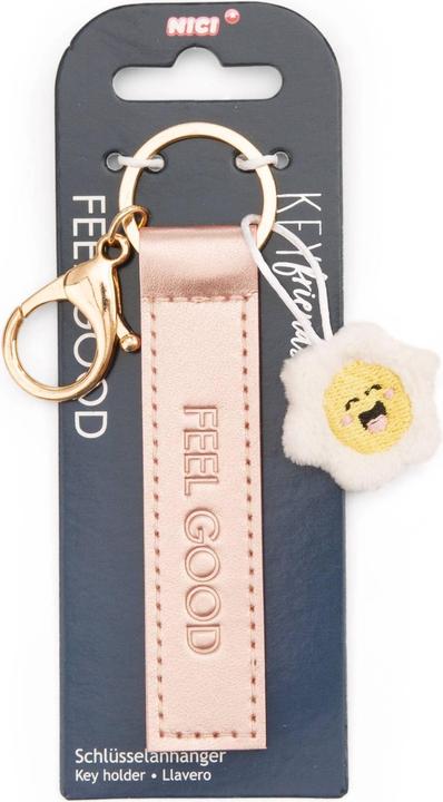 Image du produit Magni NICI Schlüsselanhänger Feel good Kunstlederband mit Blume roségold 10cm