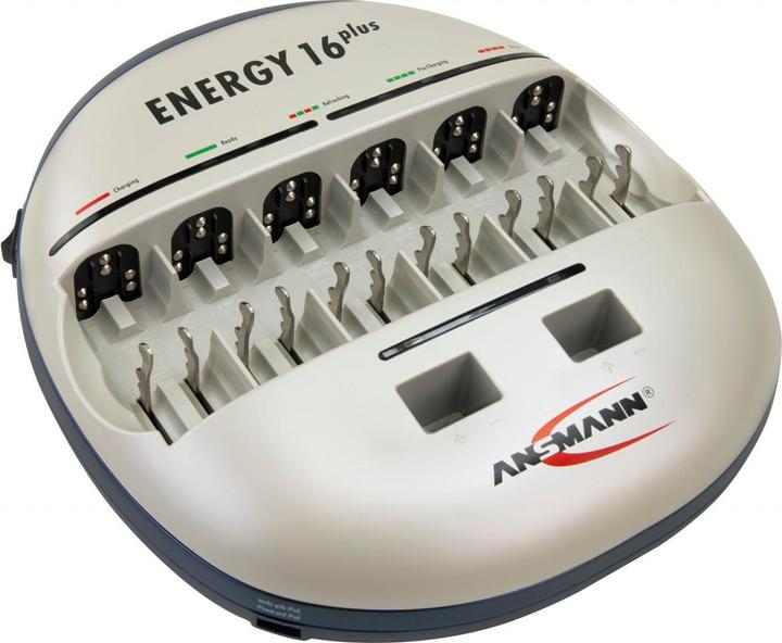 Produktbild Ansmann Energy 16 plus Lade- und Pflegestation für 1-12 Micro AAA, Mignon AA Akkus