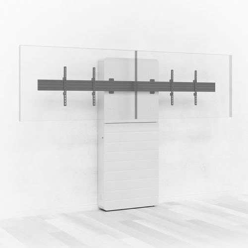 Immagine prodotto Hagor CON-Line W Dual 140-165cm mobile multimediale da pavimento a parete per 2 display VESA max. (Pavimento, 65", 70 kg)