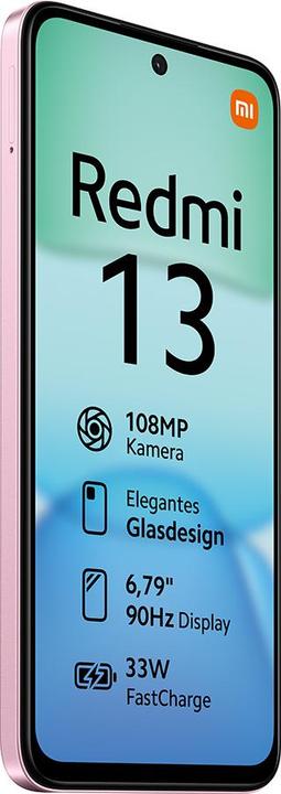 Actual product image Xiaomi Redmi 13 (128 GB, Pearl Pink, 6.79", Hybrid Dual SIM, 108 Mpx, 4G)