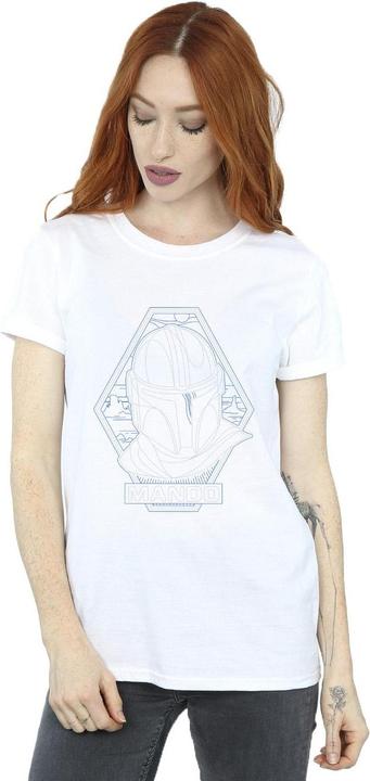 Produktbild Star Wars The Mandalorian Outline Helm Diamond TShirt (3XL)