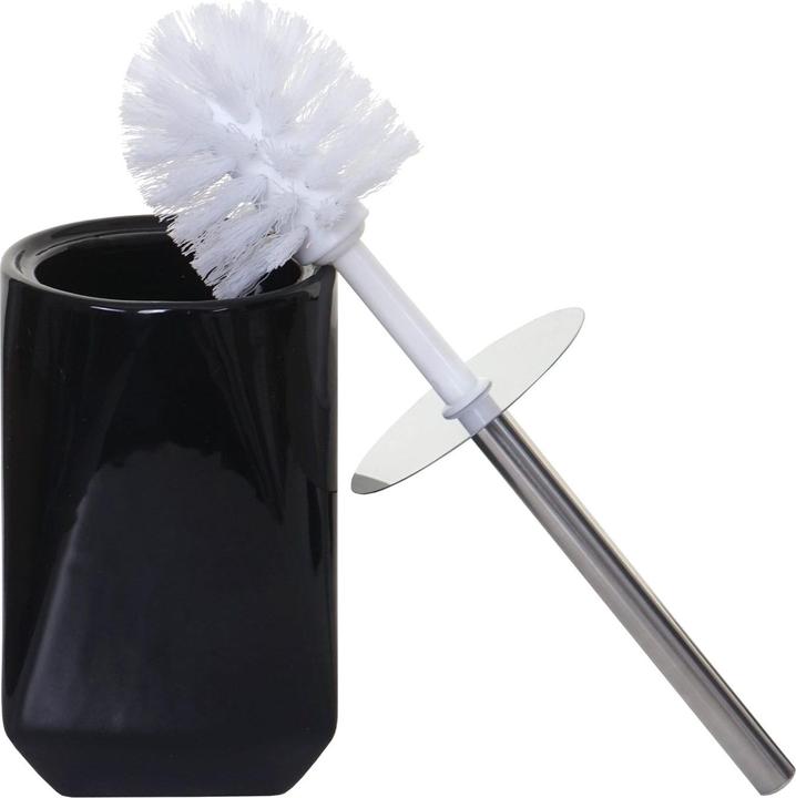 Immagine prodotto Swisshandel24 Set da bagno da 5 pezzi, set WC Accessori da bagno, ceramica - nero