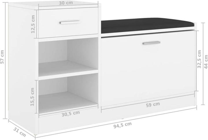 Immagine prodotto VidaXL Calvin (94,5 x 31 x 57 cm)
