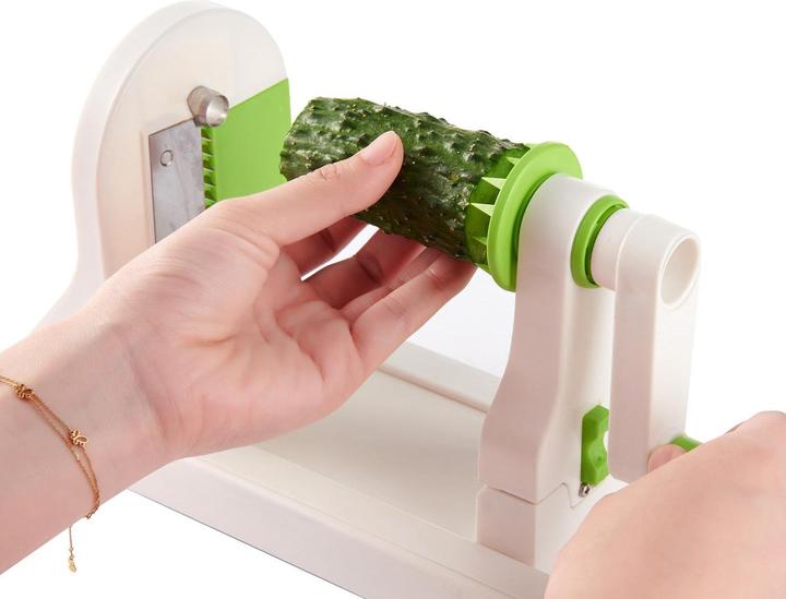 Immagine prodotto JTI Affettatrice a spirale per verdure - 4 lame intercambiabili - acciaio inox