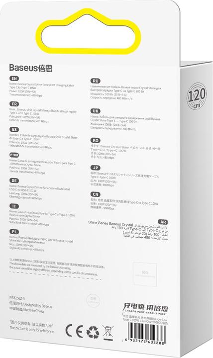 Produktbild Baseus USB C — USB C (2 m, USB 2.0)