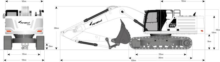 Produktbild Amewi Vollmetall Hydraulikbagger (RTR Ready-to-Run)