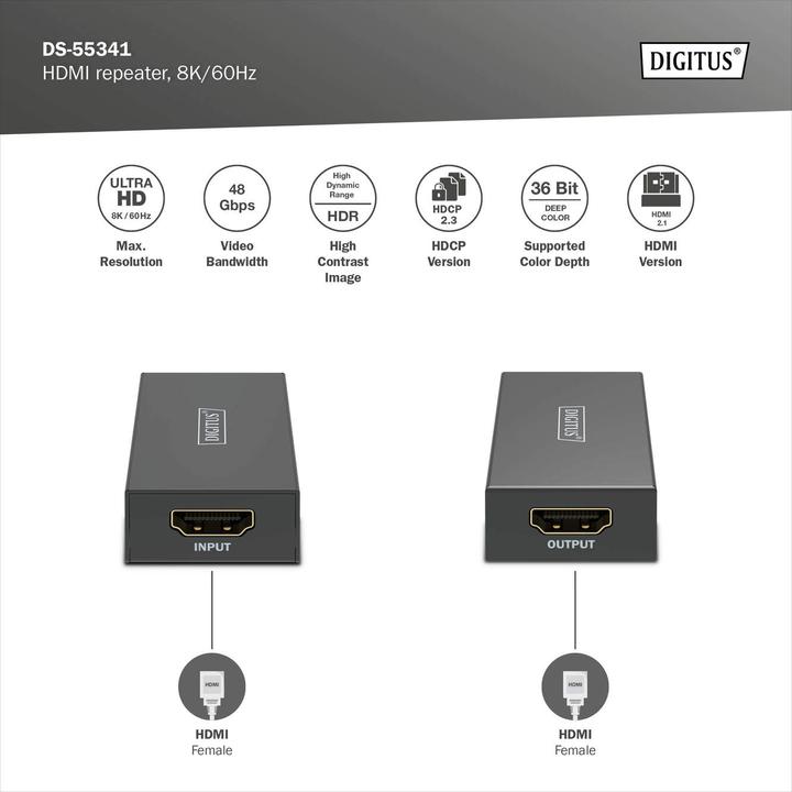 Immagine prodotto Digitus Ripetitore HDMI, 8K/60Hz