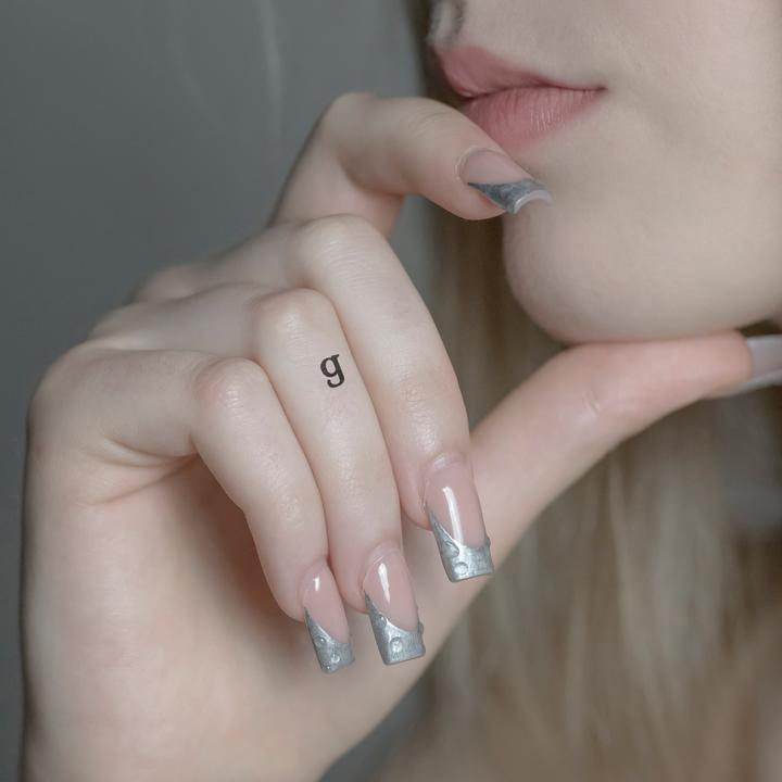 Actual product image minink Temporary tattoo - lowercase letter: g