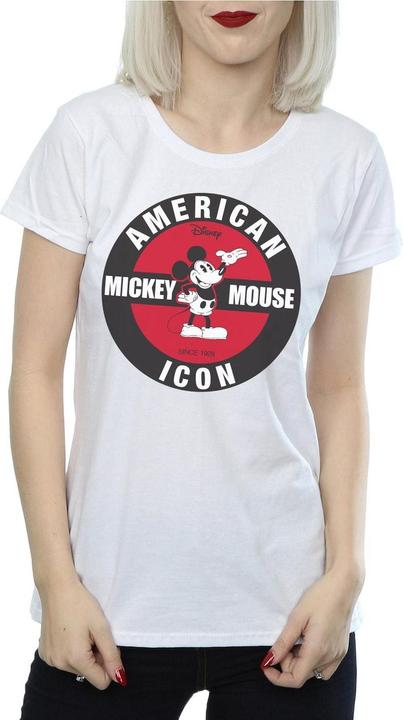 Actual product image Disney Womens/Ladies Mickey Mouse American Icon Cotton T-Shirt (S)