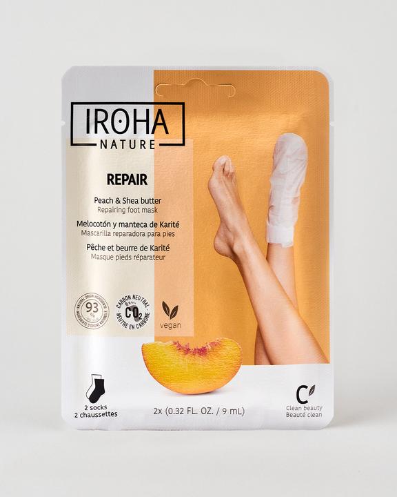 Actual product image Iroha Nature Nature - Foot Mask Socks Repair Peach (Foot mask, 9 ml)