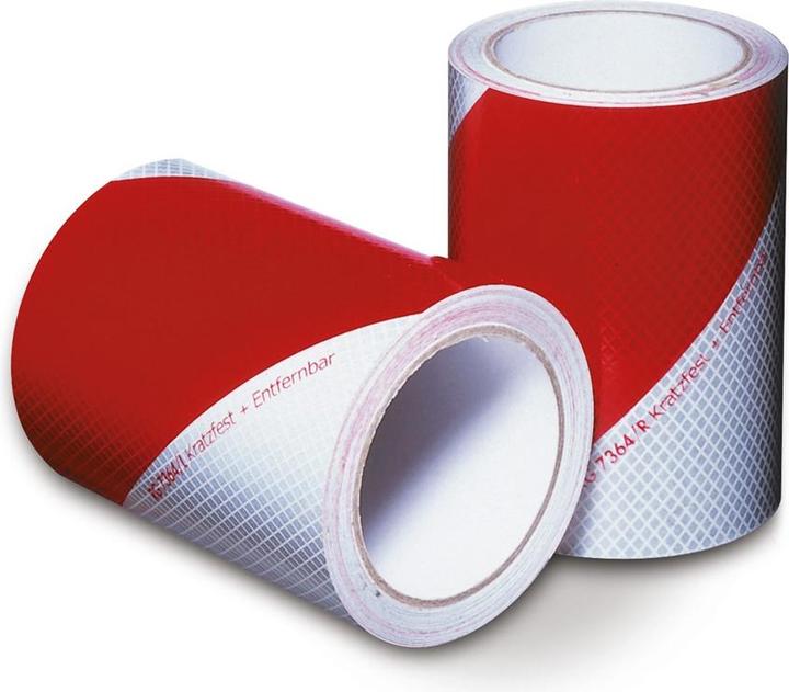 Actual product image Moravia MORION warning marking foil DIN 30710 red-white reflective R2 (141 mm)