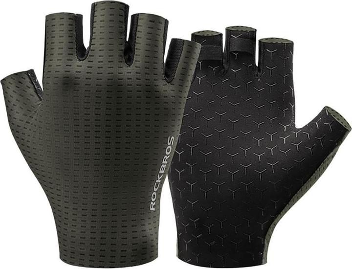 Produktbild Rockbros Breathable Short Finger Cycling Gloves Size: XL - Green (XL)