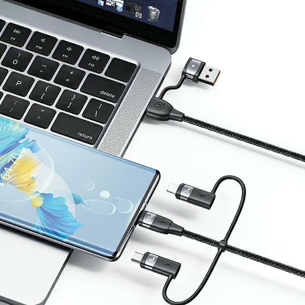 Immagine prodotto Usams US-SJ645 U85 PD100W Cavo di ricarica rapida da A+C a C+L+M 6in1 da 1,2 m (1.20 m, USB 3.2 Gen 1)