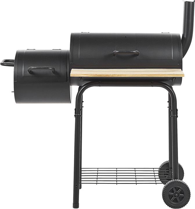 Actual product image Beliani Charcoal grill with smokehouse black rollable SATAH (31 cm)