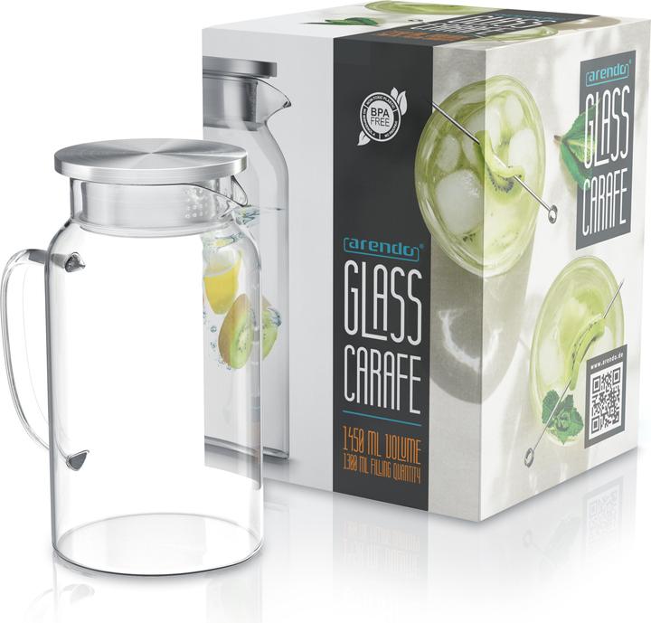 Actual product image Arendo Glass carafe with lid (1.40 l)