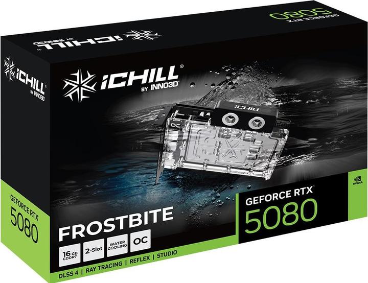 Actual product image Inno3D GeForce RTX 5080 iChill Frostbite, 16384 MB GDDR7 (16 GB)