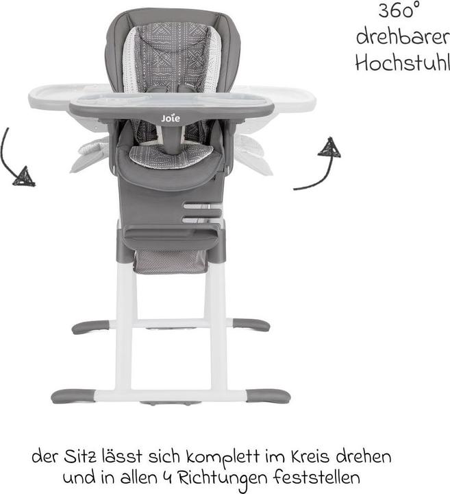 Produktbild Joie 3in1 Hochstuhl Mimzy Spin 3in1 ab Geburt nutzbar mit Hochstühle (Hochstuhl)