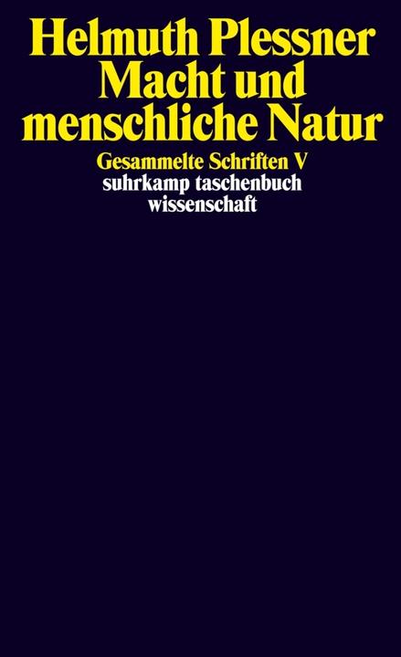 Produktbild Gesammelte Schriften 05. Macht und menschliche Natur (Deutsch, Helmuth Plessner, 2003)