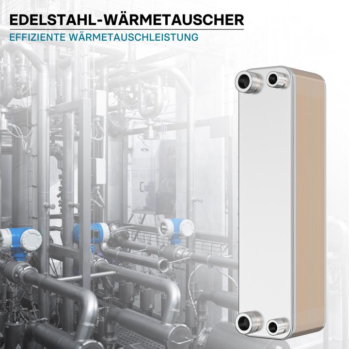 Actual product image Wiltec Hrale Stainless Steel Heat Exchanger 30 Plates max. 125 kW Plate Heat Exchanger