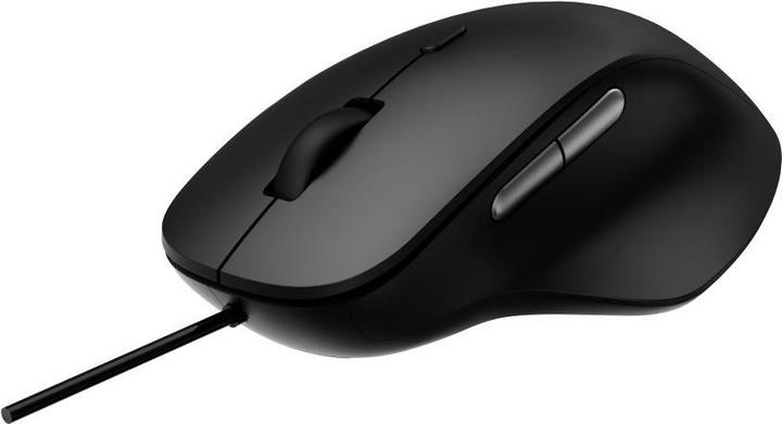 Rapoo N500 Zwarte Ergonomische Bedrade Optische Muis (Bedraad)