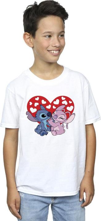 Actual product image Disney Boys Lilo & Stitch Hearts T-Shirt (152, 158)