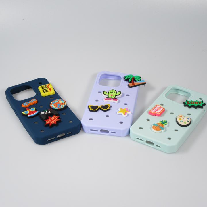 Immagine prodotto PhoneLook Coque Case épais en silicone avec des trous pour les stickers à fixer clair (Apple iPhone 14 Pro)