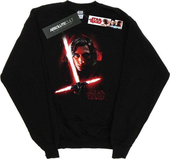 Actual product image Star Wars Girls The Last Jedi Kylo Ren Brushed Sweatshirt (152, 158)